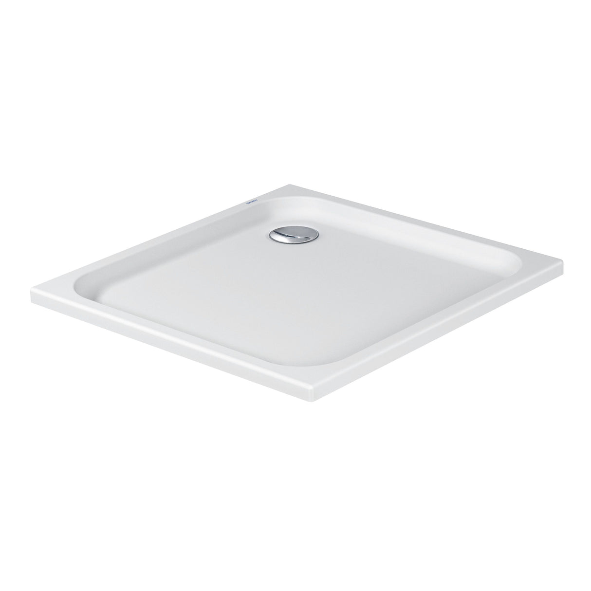 Receveur de douche Grohe blanc, design carré, bonde centrale visible