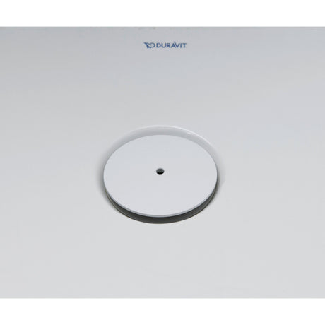 Bonde de douche Duravit blanche, accessoire sanitaire élégant et moderne.