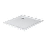 Receveur de douche blanc Duravit, carré, design moderne, bonde sur le côté