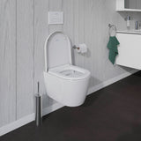 Cuvette WC suspendu compact sans bride DURAVIT ME by Starck, design moderne et épuré, installation murale pour salle de bain.