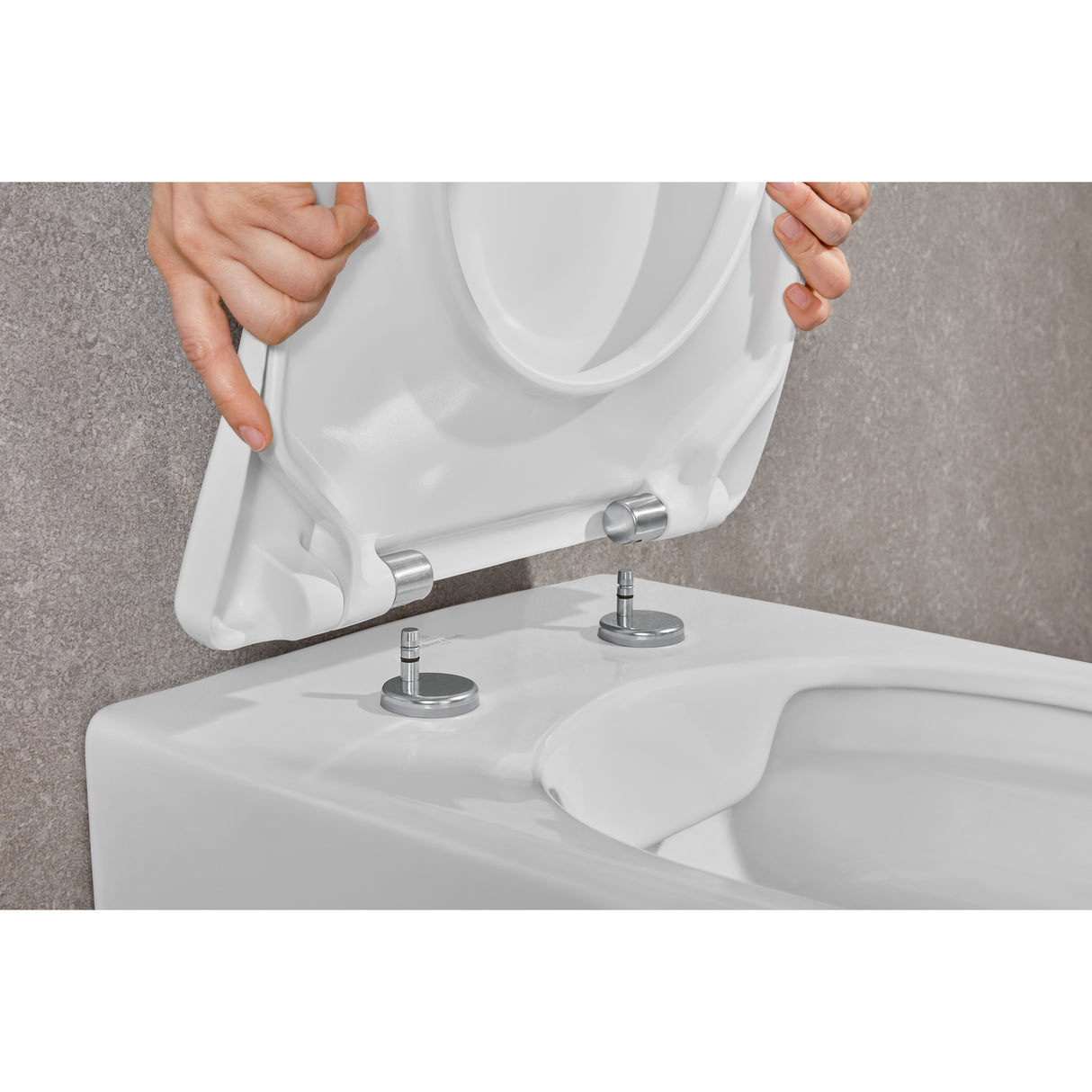 Abattant WC blanc Grohe, installation simple, fixation sanitaire, couleur blanche.