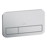 Plaque de commande Villeroy & Boch pour WC, blanche, design rectangulaire moderne