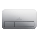 Plaque de déclenchement Villeroy & Boch, chrome, pour WC, design moderne rectangulaire