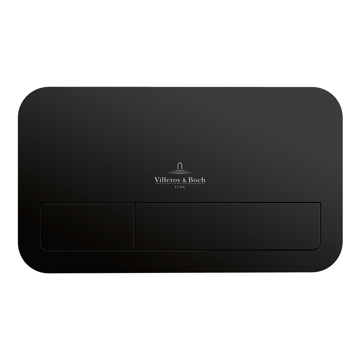 Plaque de commande Villeroy & Boch, type sanitaire, couleur noire élégante