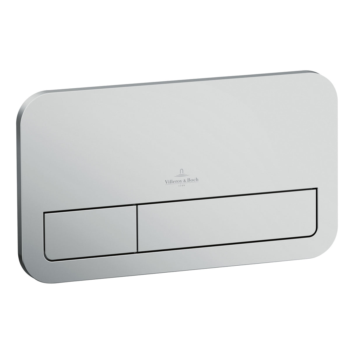 Plaque de commande Villeroy & Boch, type sanitaire, couleur argentée