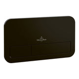 Plaque de chasse Villeroy & Boch, bouton noir élégant, équipement sanitaire WC.