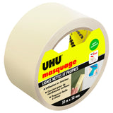 UHU Rollafix - Ruban adhésif de masquage, toute surface intérieur, sans solvant, ruban de 50m x 50mm