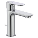 Mitigeur lavabo Grohe chromé, robinet salle de bain couleur argent.