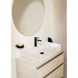 Mitigeur noir Grohe pour lavabo, robinet de salle de bain rectangulaire moderne