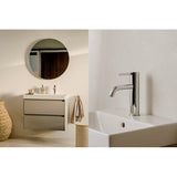 Mitigeur Grohe, robinet de lavabo chromé, design moderne, couleur argentée.