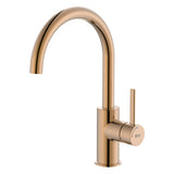 Mitigeur de cuisine Roca, robinet doré, design moderne, finition dorée brillante