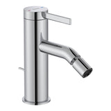 Mitigeur bidet chromé Grohe, robinetterie de salle de bain, couleur argentée.