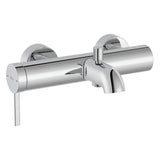 Mitigeur de baignoire Grohe en laiton chromé, robinet mural moderne couleur argentée