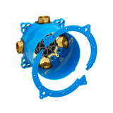 Corps d’encastrement Grohe, boîtier de robinetterie couleur bleue et laiton