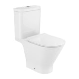 Toilette WC blanc, type cuvette, marque inconnue, design moderne.