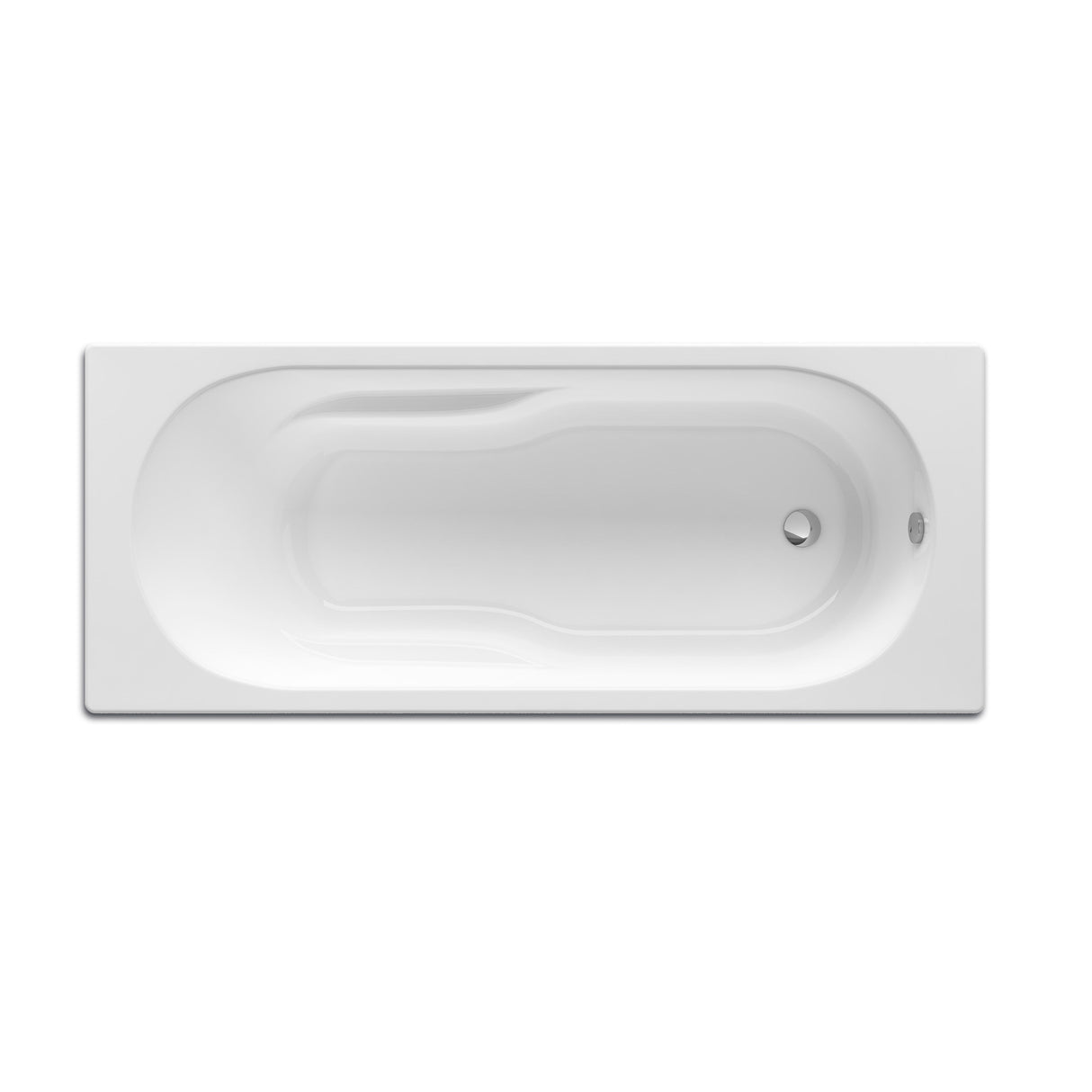 Baignoire blanche de marque Kaldewei, rectangulaire, type sanitaire moderne.