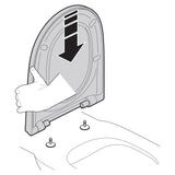 Abattant WC blanc, illustration d'installation, marque Grohe