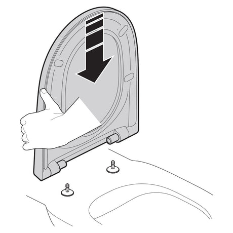 Abattant WC blanc, illustration d'installation, marque Grohe