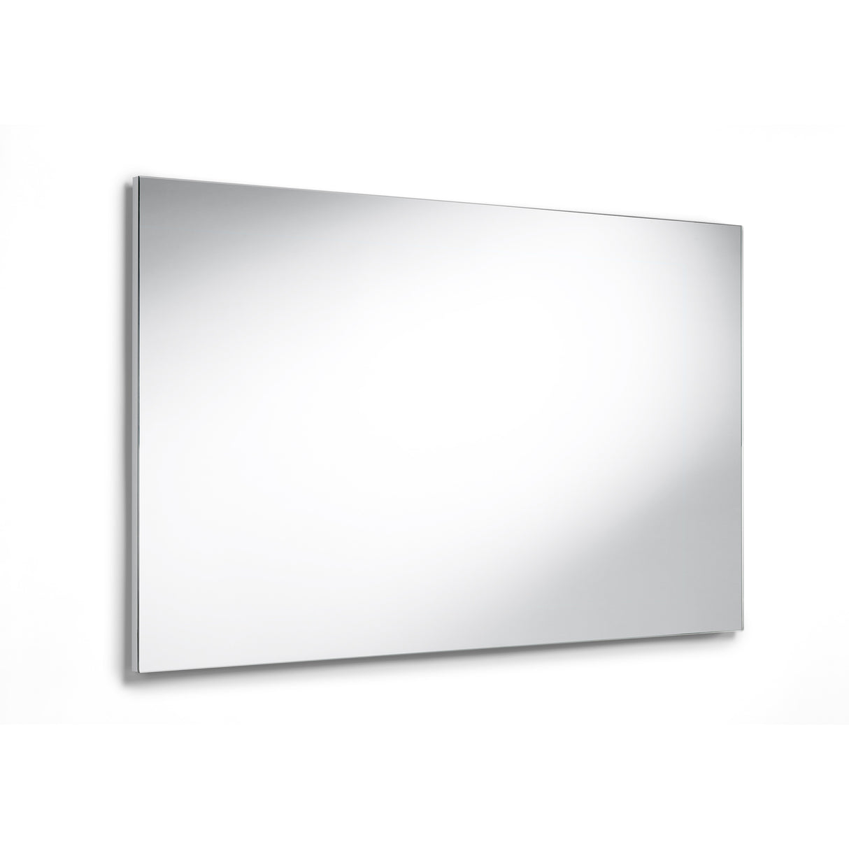 Miroir mural rectangulaire couleur argentée, marque Grohe, pour salle de bain