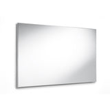 Miroir mural rectangulaire couleur argentée, marque Grohe, pour salle de bain
