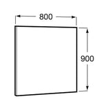 Paroi de douche Grohe, verre transparent, dimensions 800x900 mm.