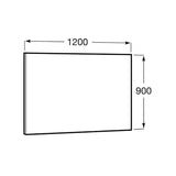 Panneau mural blanc marque Grohe, dimensions 1200x900 mm, pour salle de bain