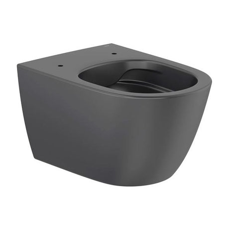 WC suspendu Grohe, céramique noire, design moderne.