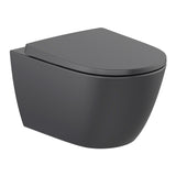 WC suspendu Grohe noir mat, toilette moderne en céramique, design compact
