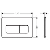 Plaque de commande Grohe, blanche, dimensions 230x150 mm, pour WC