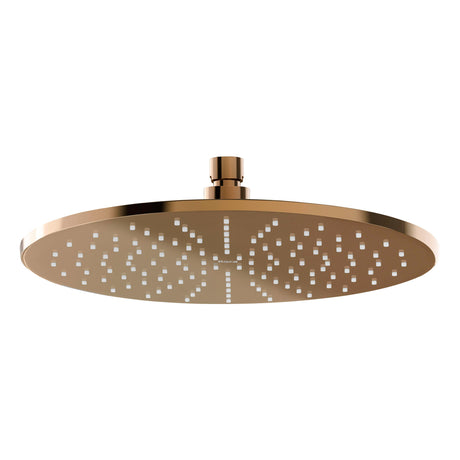 Pommeau de douche Grohe rond, finition cuivre, design moderne, accessoires salle de bain.