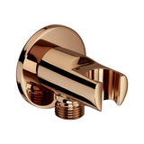 Support mural Grohe, raccord douche en laiton finition or rose