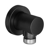 Sortie de douche noire, robinetterie, marque Grohe, finition noire, raccord mural moderne