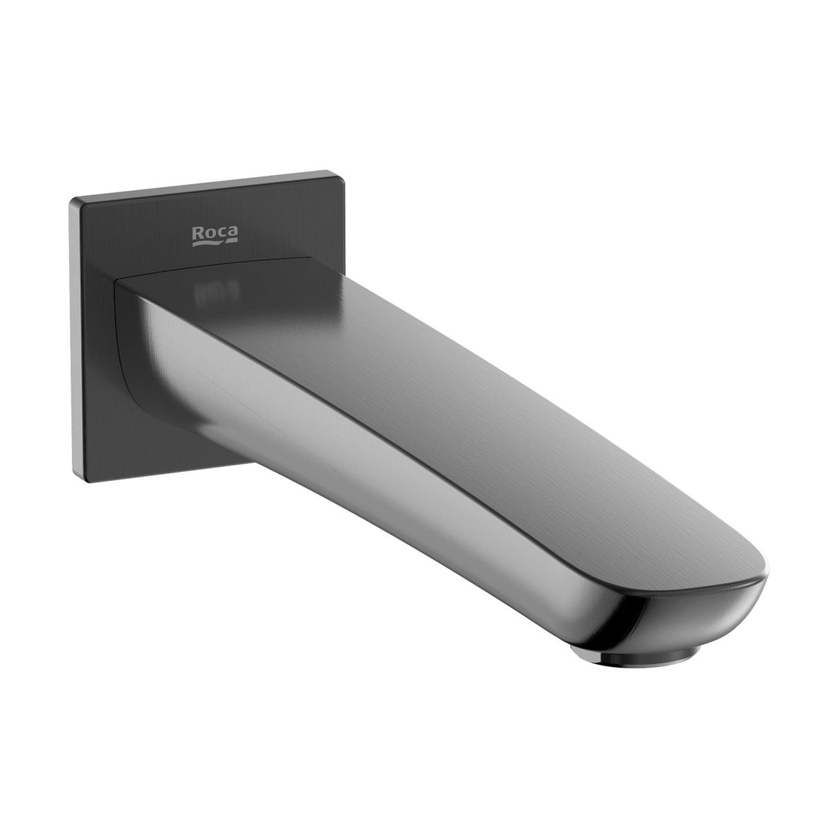 Bec de baignoire Roca, robinet mural noir mat, design moderne, salle de bain