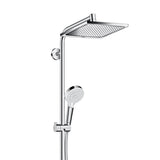 Colonne de douche Grohe, ensemble douche chromé avec pomme haute et douchette à main