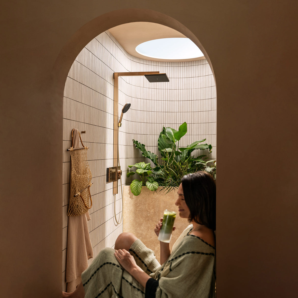 Colonne de douche 210/340 2jets Raindance Alive Q avec mitigeur thermostatique ShowerSelect Comfort