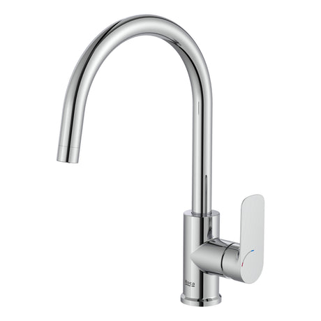 Mitigeur Roca, robinet de cuisine, couleur chrome, design moderne.
