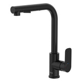 Mitigeur de cuisine Roca, robinet noir mat, design moderne.