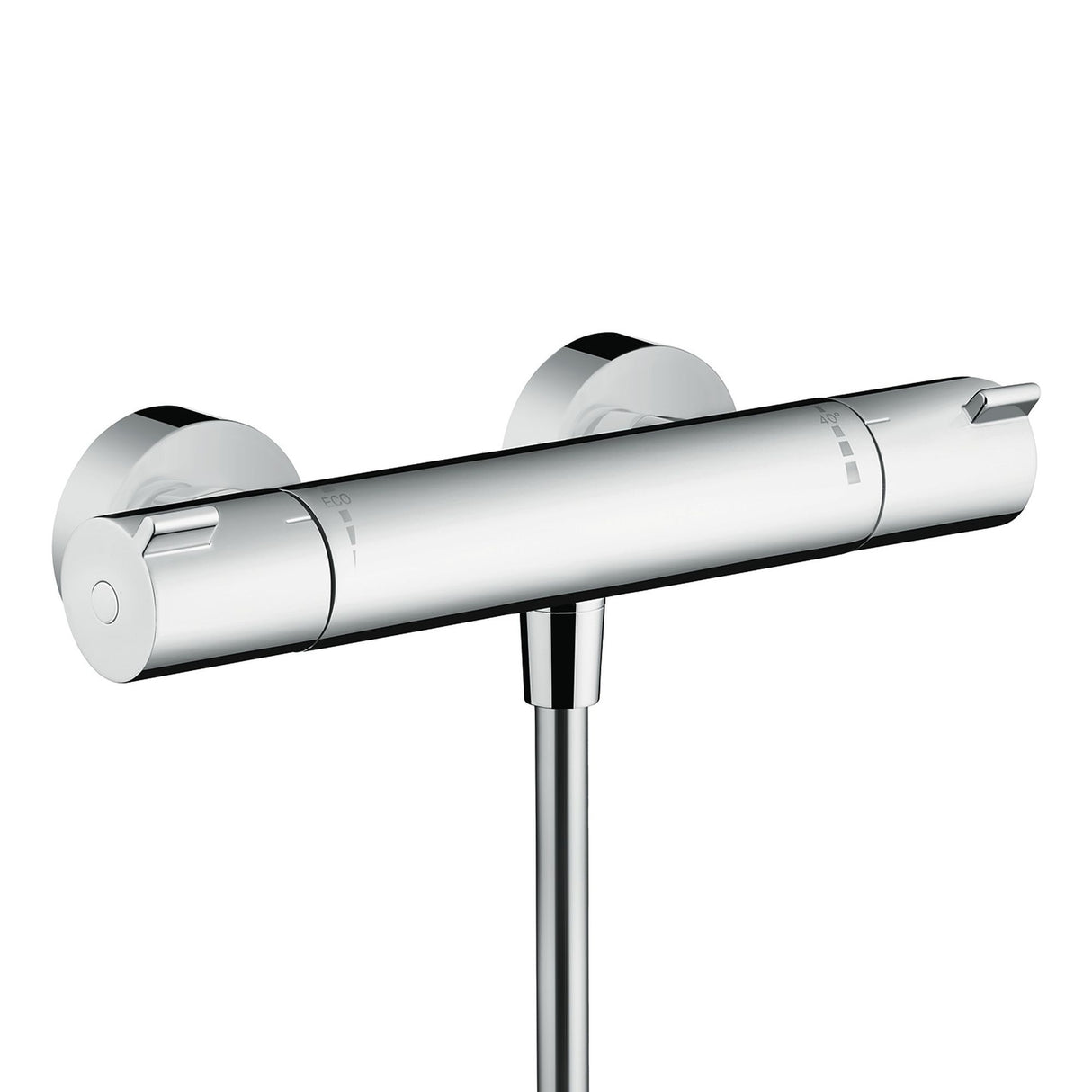Mitigeur thermostatique Hansgrohe, robinet de douche, finition chromée argentée
