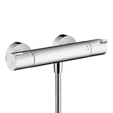 Mitigeur thermostatique Hansgrohe, robinet de douche, finition chromée argentée