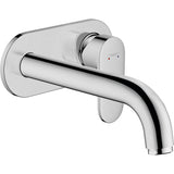 Mitigeur mural chromé Hansgrohe, robinet de lavabo, couleur argentée brillante