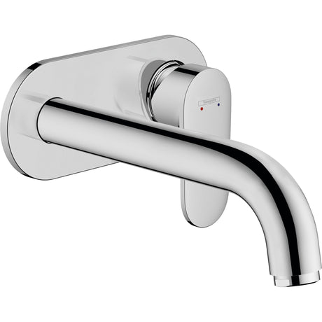 Mitigeur mural chromé Hansgrohe, robinet de lavabo, couleur argentée brillante