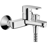 Mitigeur de baignoire Grohe chromé, robinet mural moderne couleur argentée