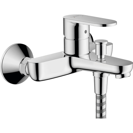 Mitigeur de baignoire Grohe chromé, robinet mural moderne couleur argentée