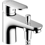 Mitigeur de baignoire Grohe, robinet chrome brillant, design moderne.