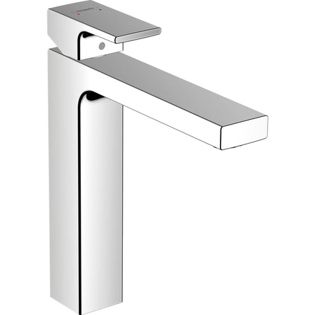 Mitigeur lavabo Hansgrohe, robinet chromé design moderne, couleur argenté.