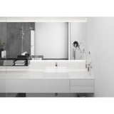 Lavabo blanc Grohe, vasque carrée pour salle de bain moderne, robinet chromé, couleur blanche