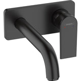 Mitigeur mural Hansgrohe noir pour lavabo, robinet moderne sanitaire