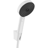 Pommeau de douche Hansgrohe, accessoire de salle de bain, couleur blanc et noir