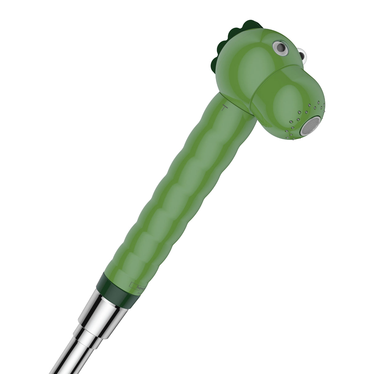 Pommeau de douche Hansgrohe vert en forme de dinosaure pour enfants