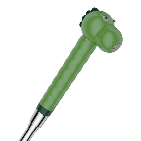 Pommeau de douche Hansgrohe vert en forme de dinosaure pour enfants
